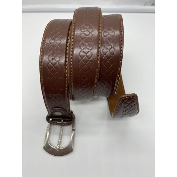 Brown Genuine Leather Belt Men's Size XL 42-44 Style 807 - Picture 1 of 9